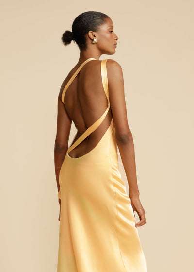 SELENE Maxi Dress™ - Elegante, gouden maxi-jurk