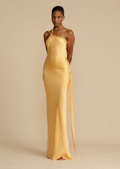 SELENE Maxi Dress™ - Elegante, gouden maxi-jurk