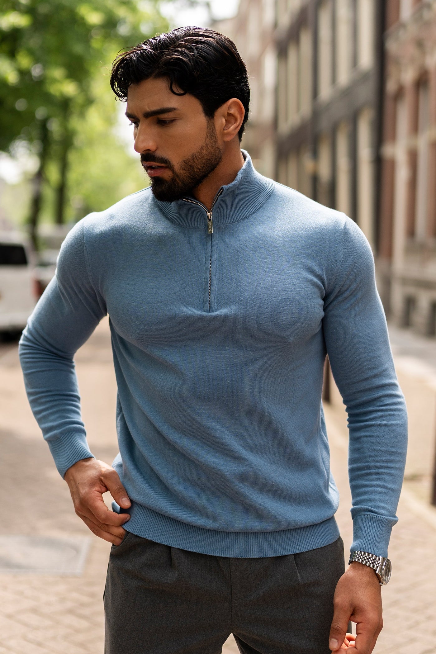 THE SANTONI™ HALF ZIP - CORONET BLUE