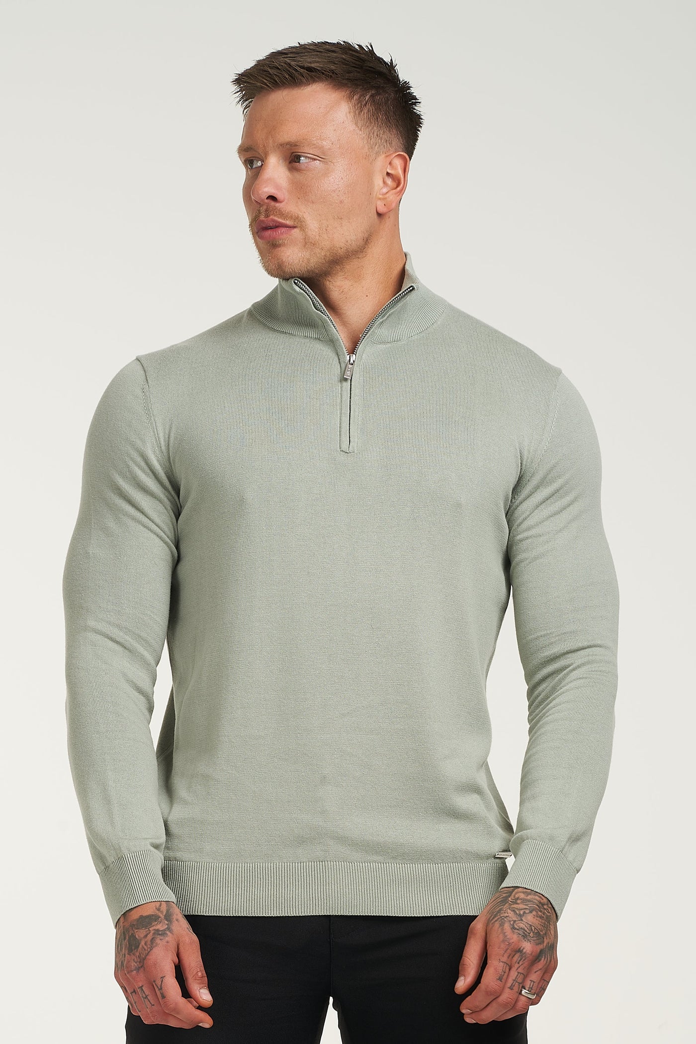 THE SANTONI™  HALF ZIP - ICEBERG GREEN