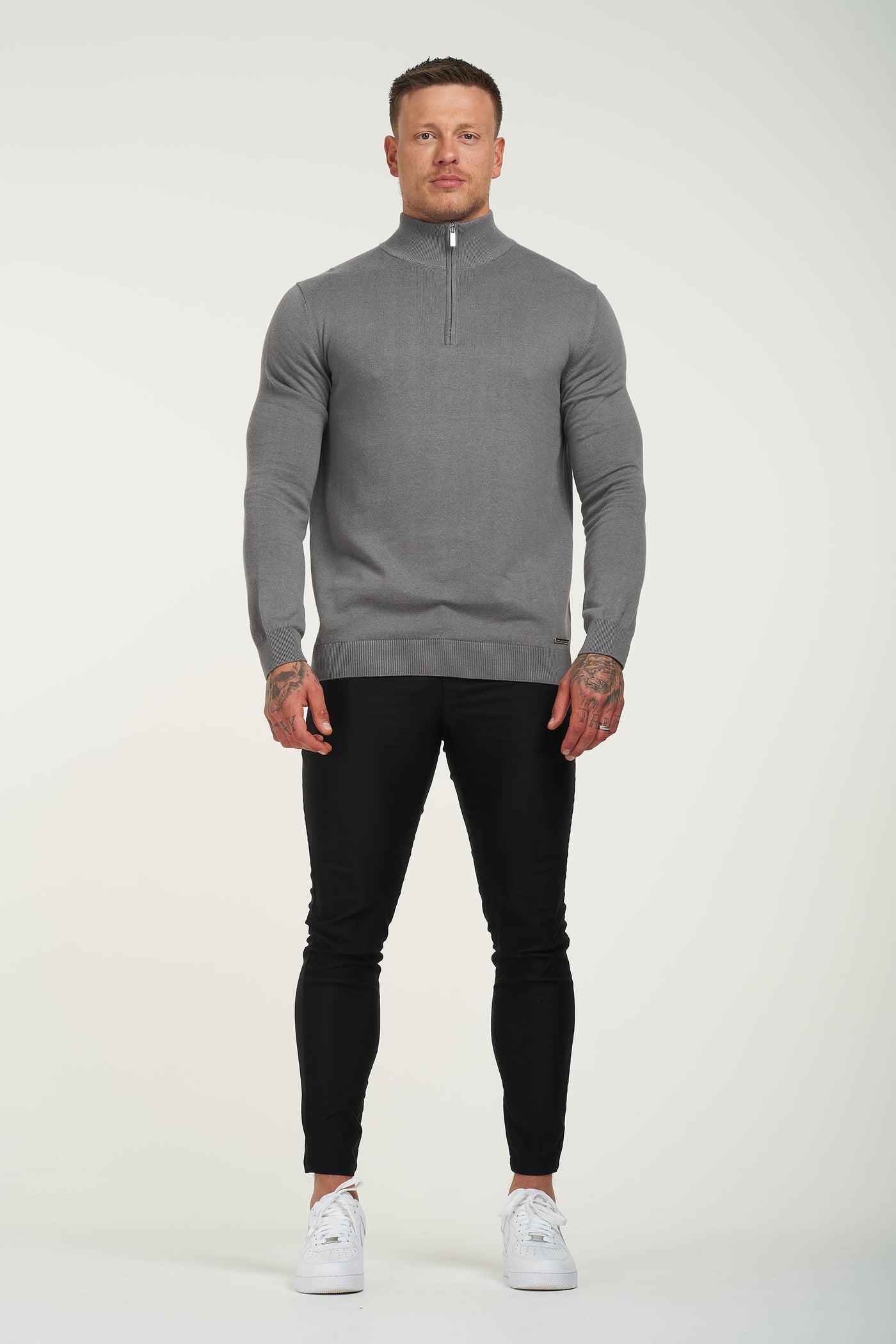 THE SANTONI™ HALF ZIP - DARK GREY