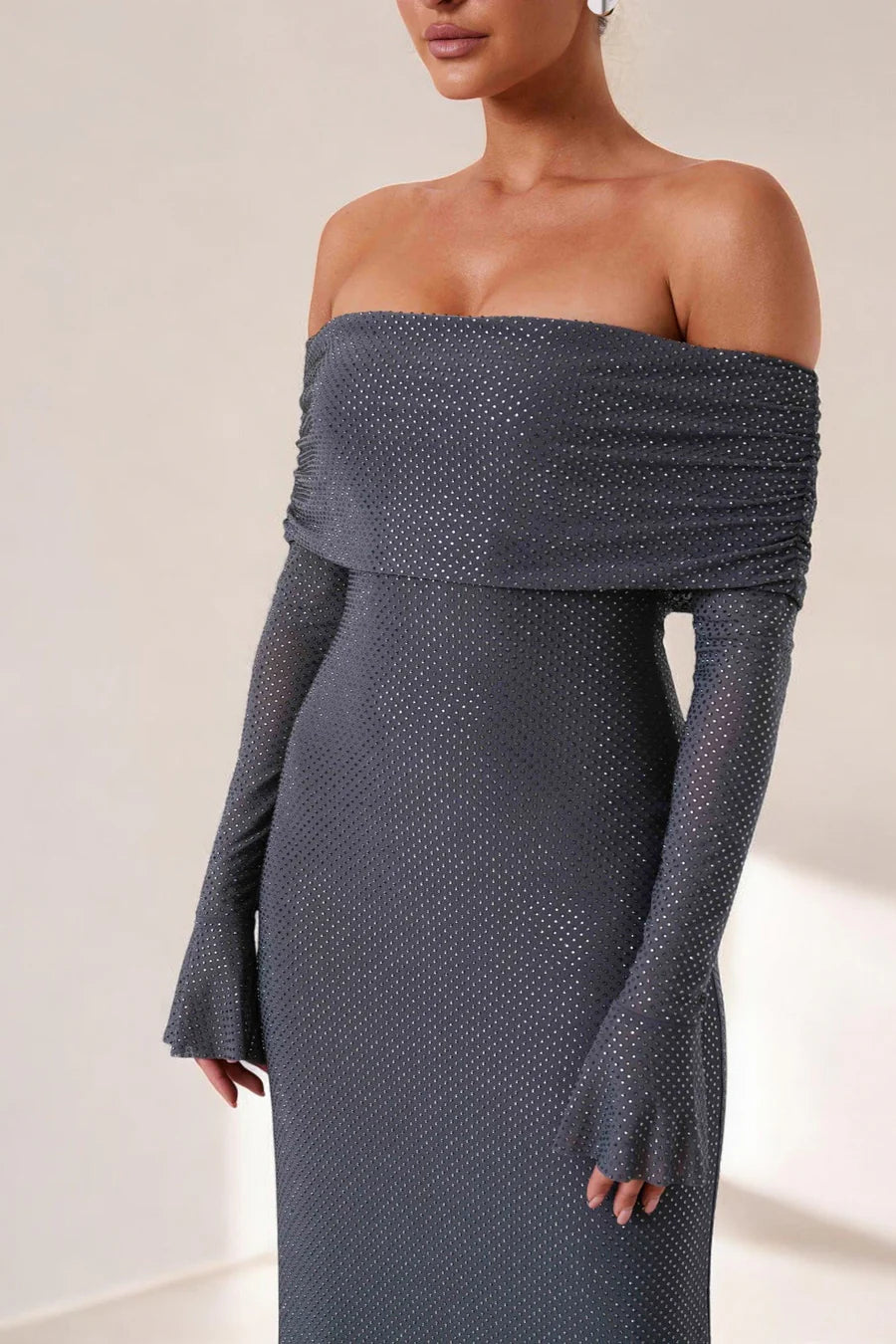 Selene™ - Maxi-jurk met lange mouwen