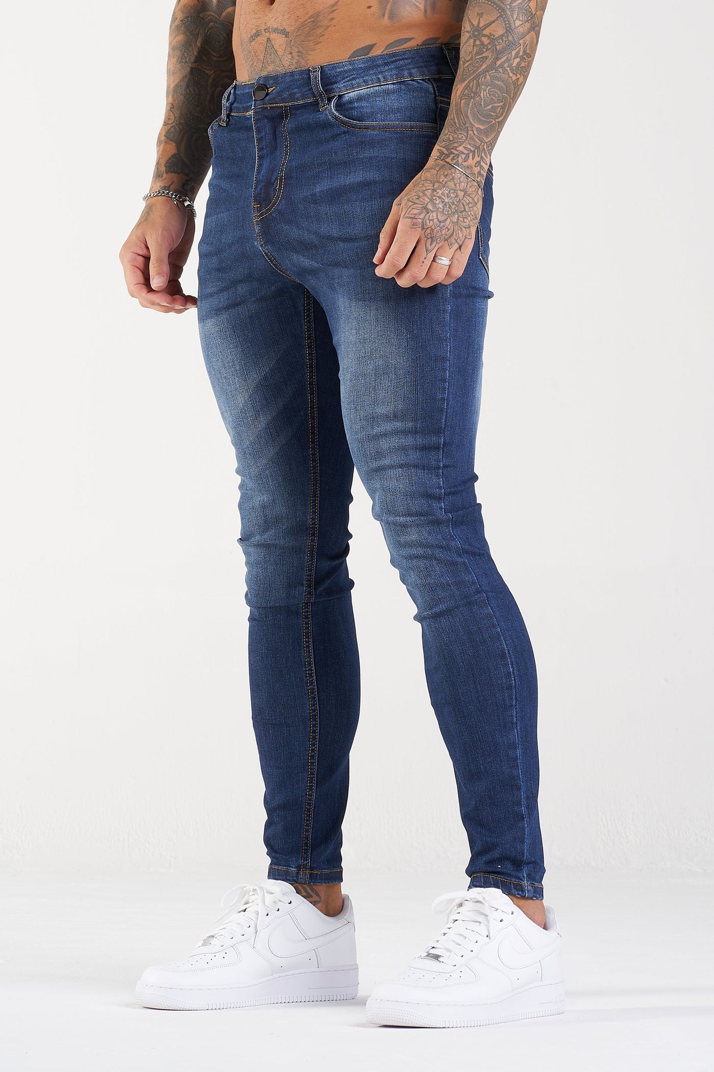 THE LORENZO JEANS - MARINEBLAUW