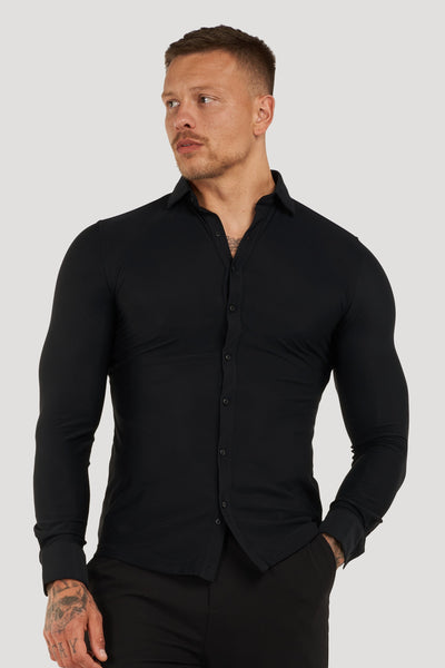 THE ATHLETIC STRETCH SHIRT - BLACK