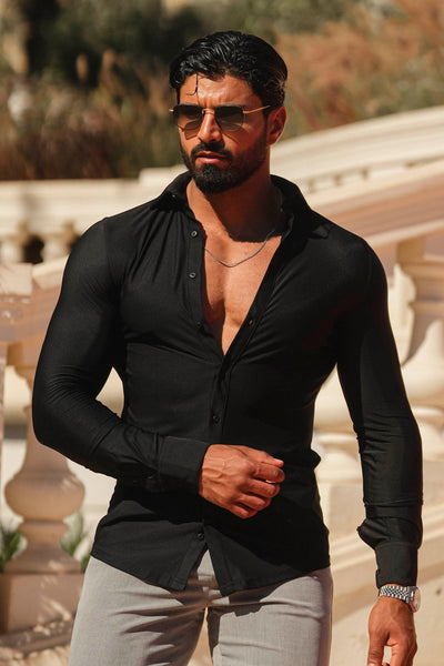 THE ATHLETIC STRETCH SHIRT - BLACK